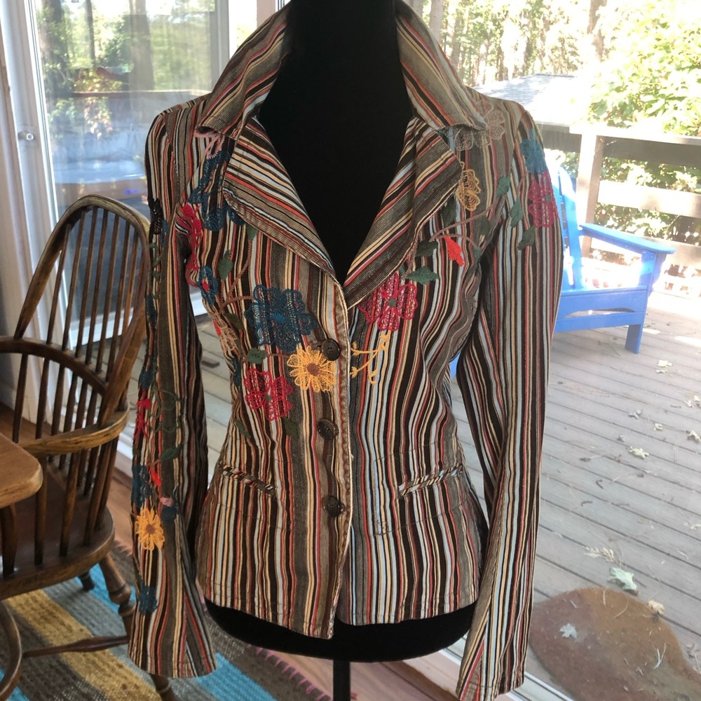 Johnny Was Light Cord multi blazer